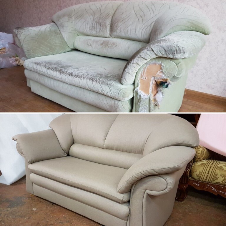 Замена ткани и восстановление диванов, кресел и мягкой мебели в Сочи и Адлере 